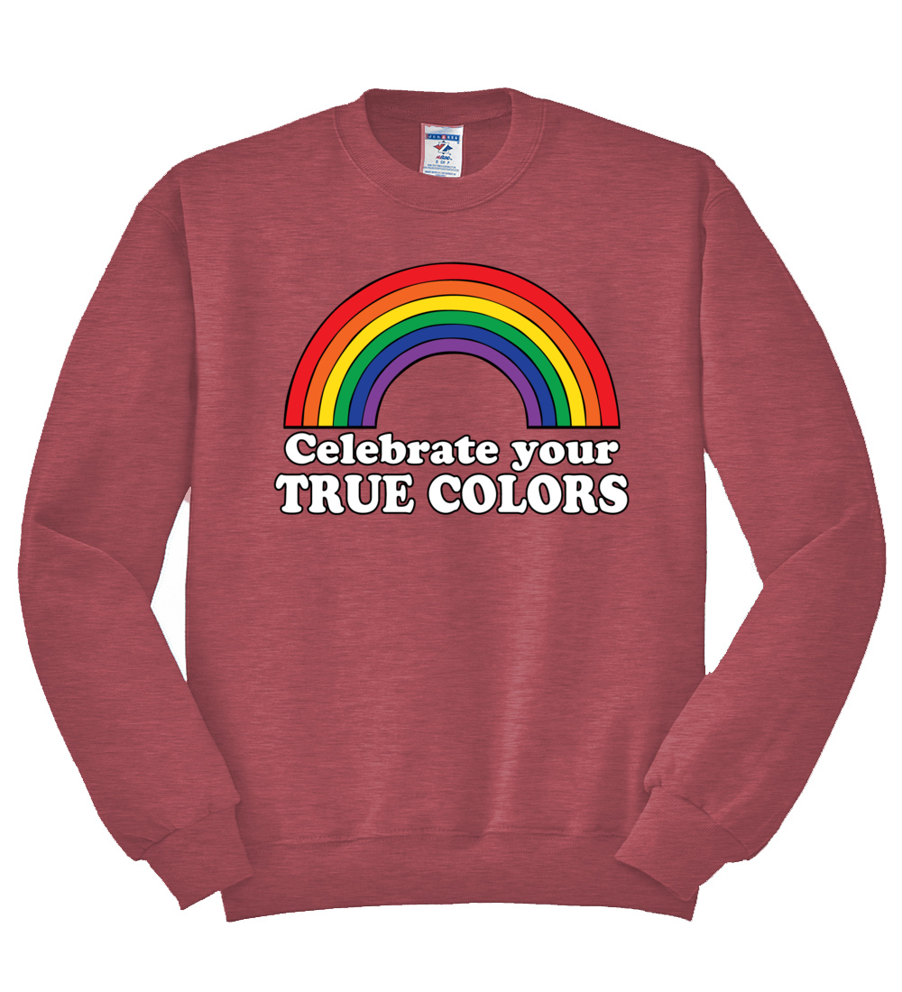 sudadera de colores arcoiris