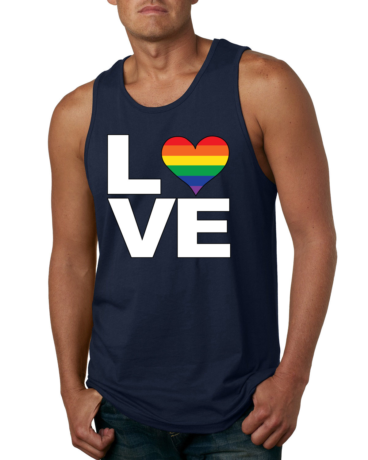 LOVE Heart Mens LGBT Pride Tank Top Gay Muscle Shirt eBay