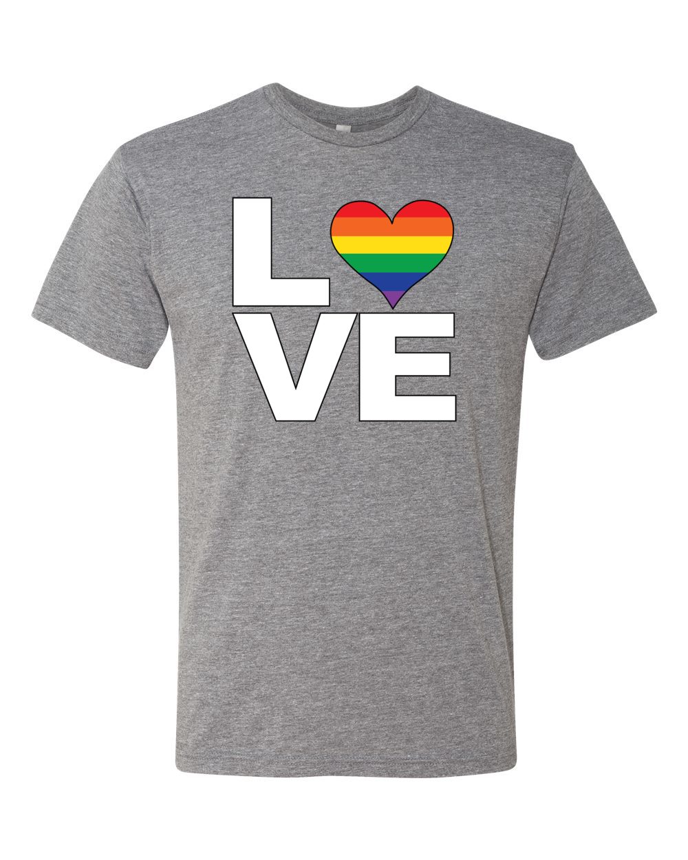 Love Heart LGBT Pride Soft Premium T Shirt Gay Lesbian Proud Tee - Picture 18 of 18