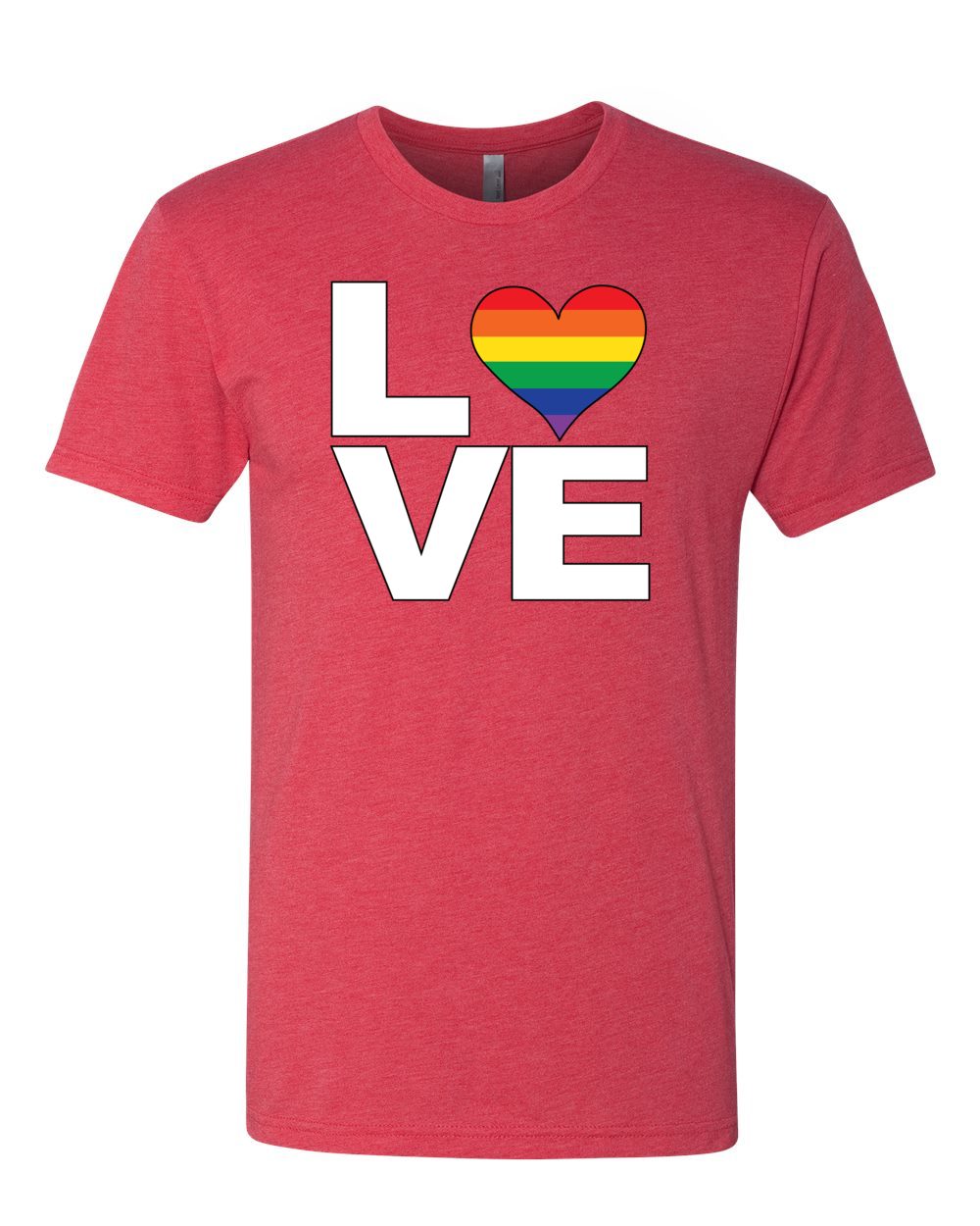 Love Heart LGBT Pride Soft Premium T Shirt Gay Lesbian Proud Tee - Picture 12 of 18