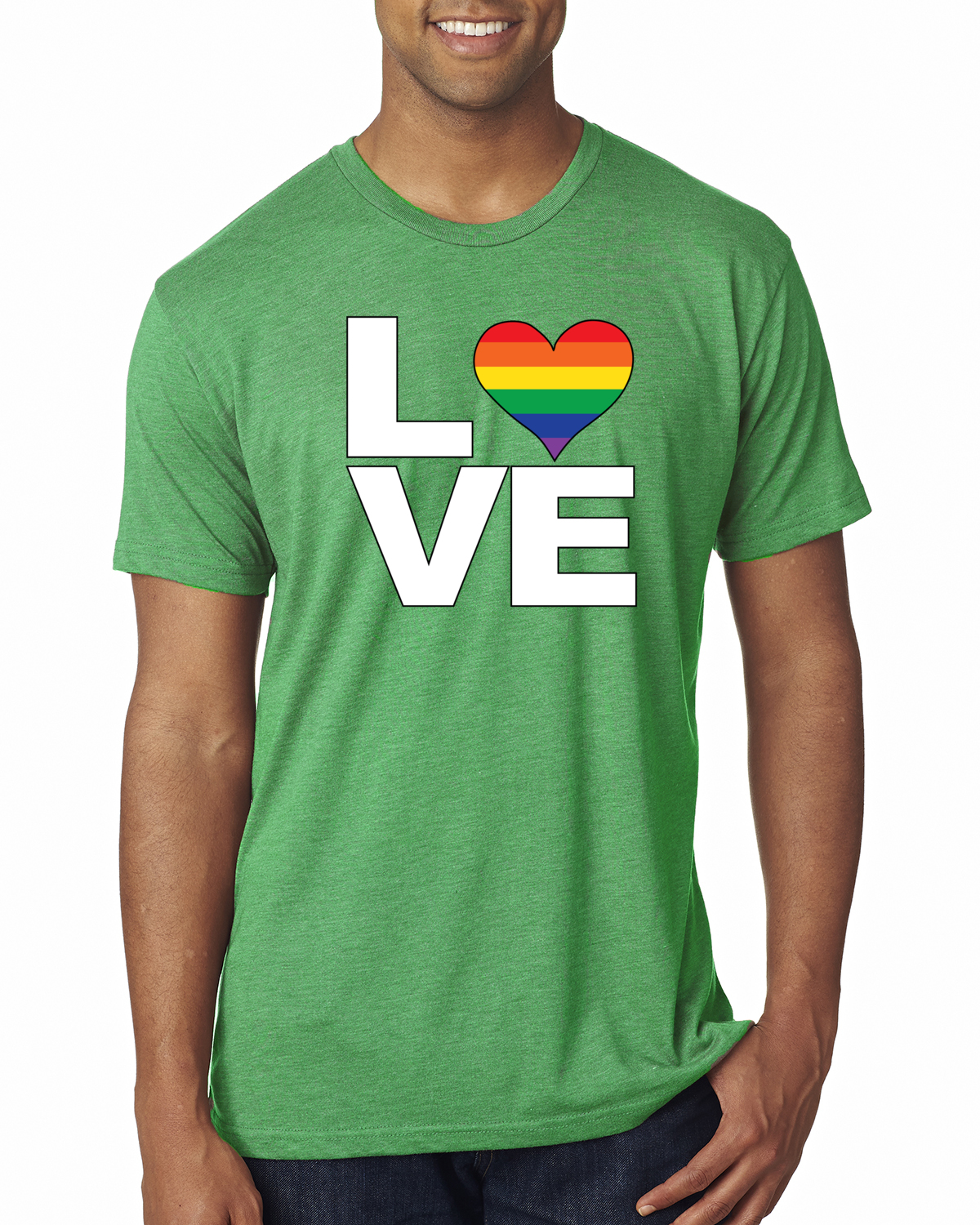 Love Heart LGBT Pride Soft Premium T Shirt Gay Lesbian Proud Tee - Picture 15 of 18