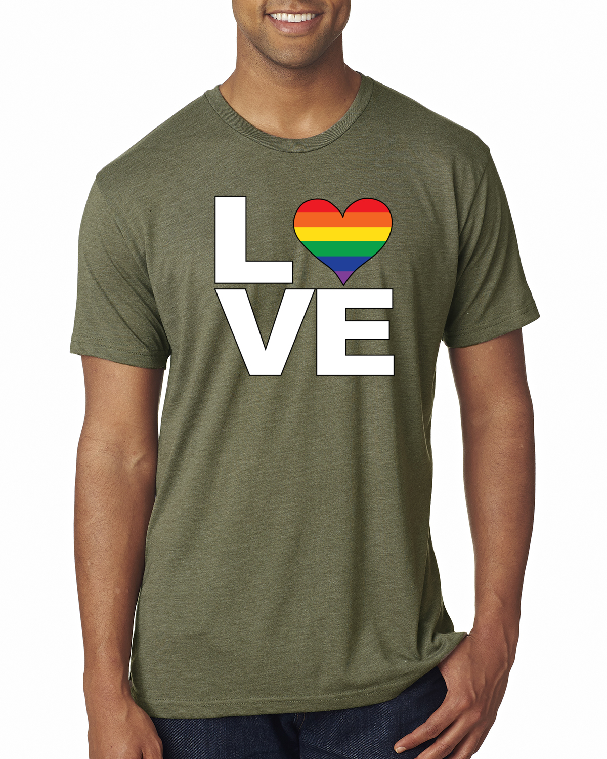 Love Heart LGBT Pride Soft Premium T Shirt Gay Lesbian Proud Tee - Picture 5 of 18