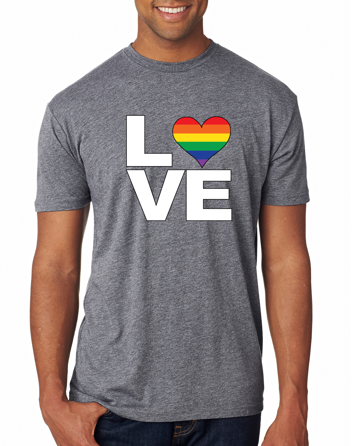 Love Heart LGBT Pride Soft Premium T Shirt Gay Lesbian Proud Tee - Picture 17 of 18