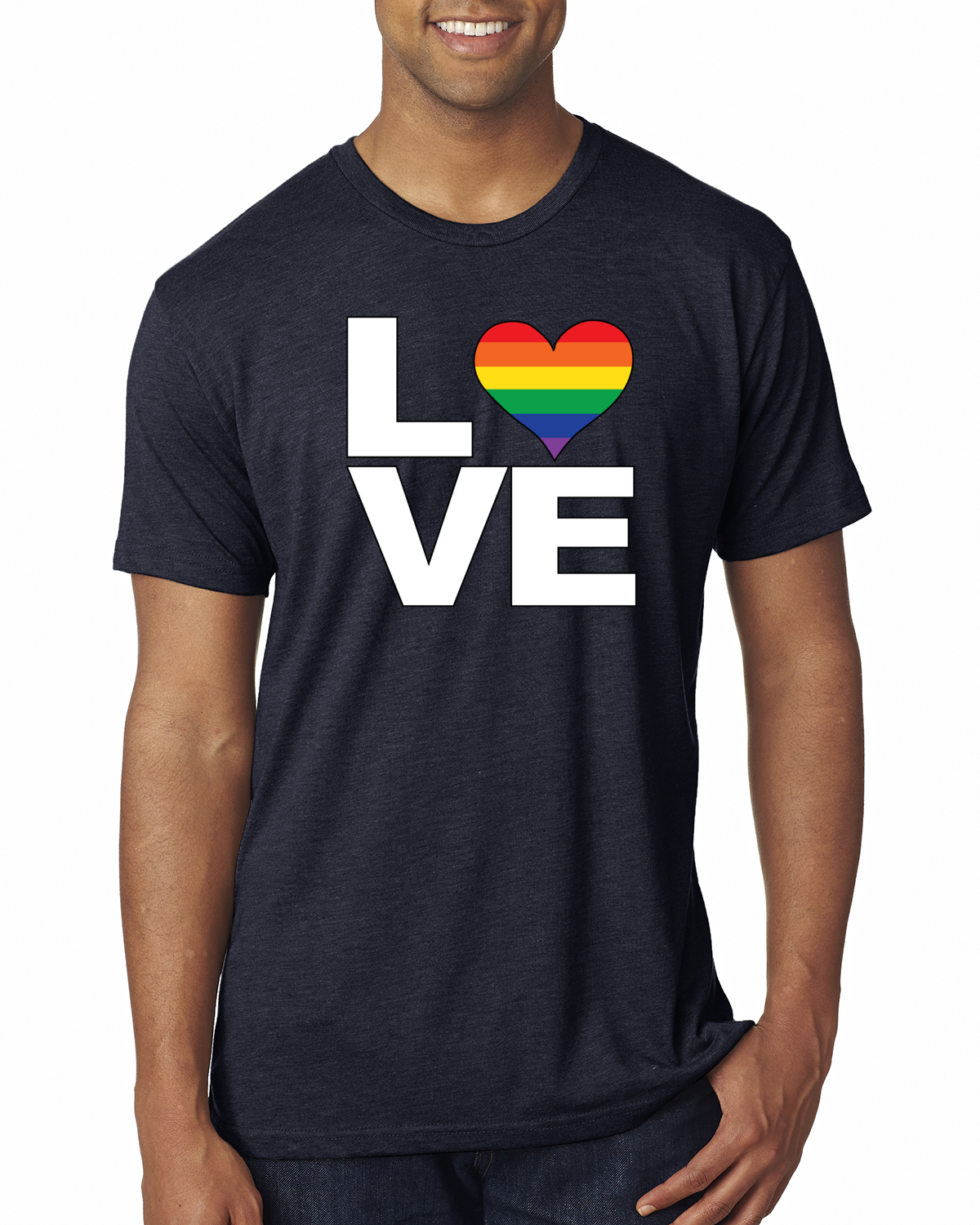 Love Heart LGBT Pride Soft Premium T Shirt Gay Lesbian Proud Tee - Picture 9 of 18