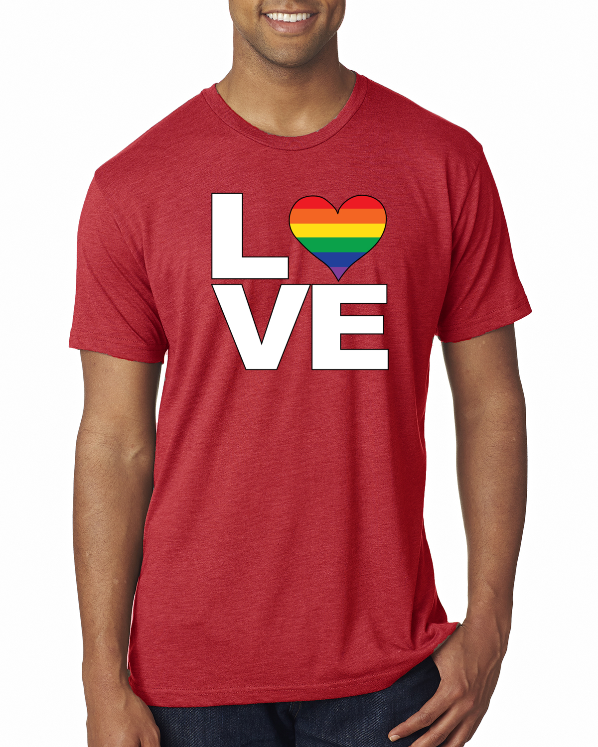 Love Heart LGBT Pride Soft Premium T Shirt Gay Lesbian Proud Tee - Picture 11 of 18