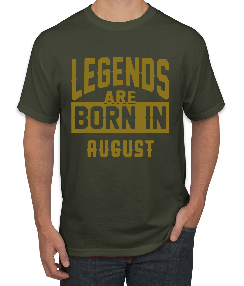 Legends Are Born In August Hombres Camiseta Cumpleaños Gráfico Aniversario Regalo T - Imagen 23 de 38