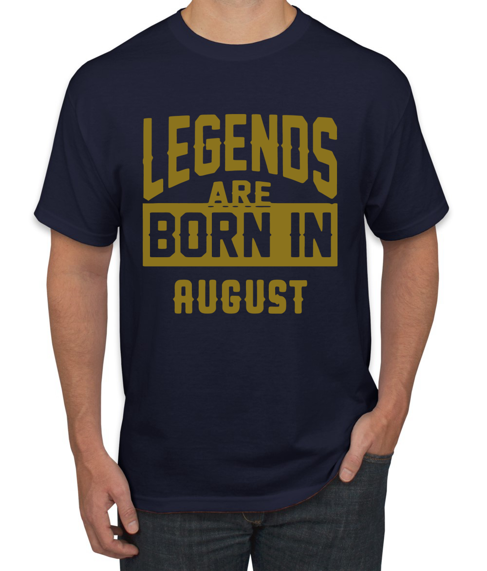 Legends Are Born In August Hombres Camiseta Cumpleaños Gráfico Aniversario Regalo T - Imagen 27 de 38