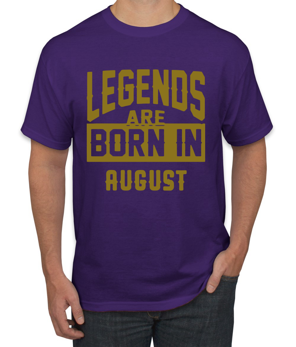 Legends Are Born In August Hombres Camiseta Cumpleaños Gráfico Aniversario Regalo T - Imagen 31 de 38