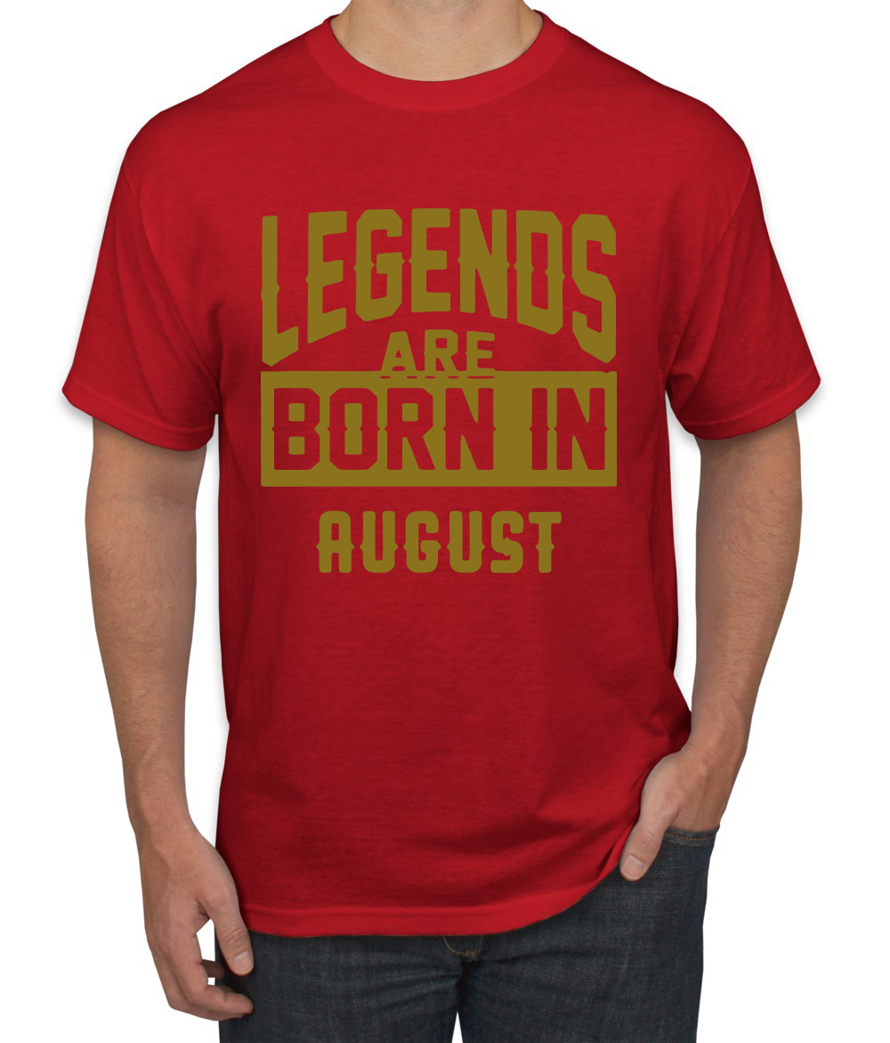 Legends Are Born In August Hombres Camiseta Cumpleaños Gráfico Aniversario Regalo T - Imagen 33 de 38
