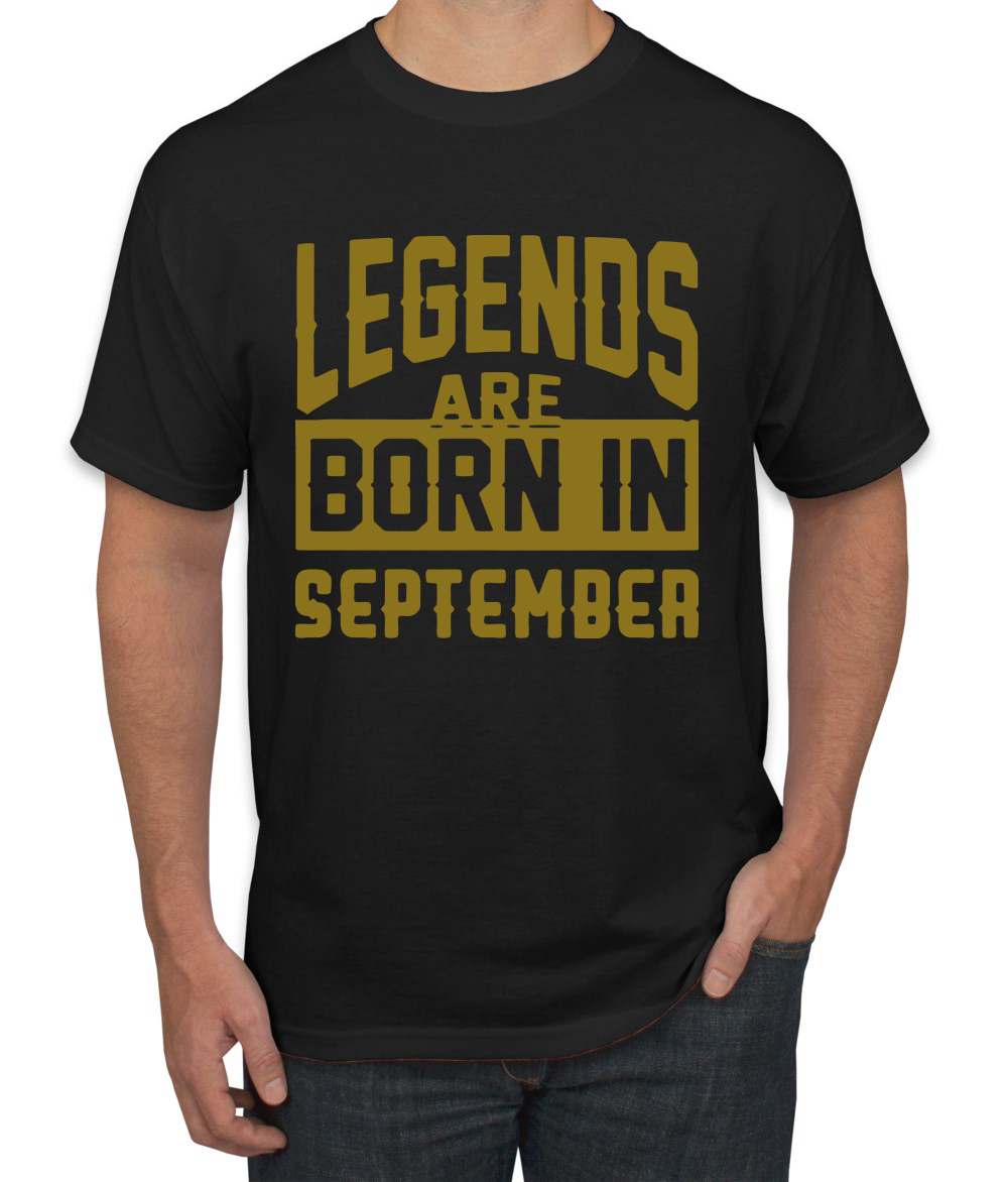 Legends Are Born In September Hombres Camiseta Cumpleaños Gráfico Aniversario Regalo T - Imagen 3 de 38