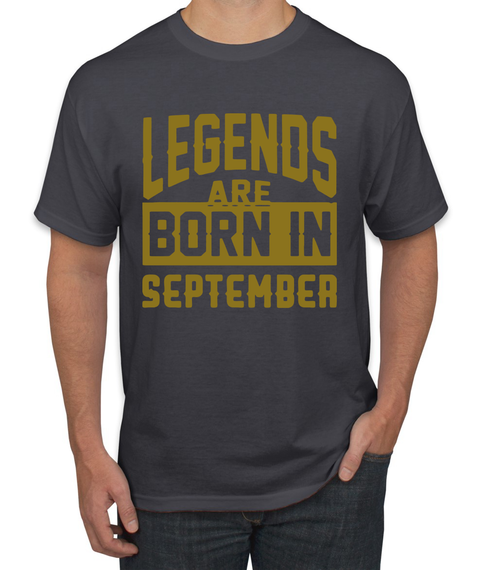 Legends Are Born In September Hombres Camiseta Cumpleaños Gráfico Aniversario Regalo T - Imagen 5 de 38