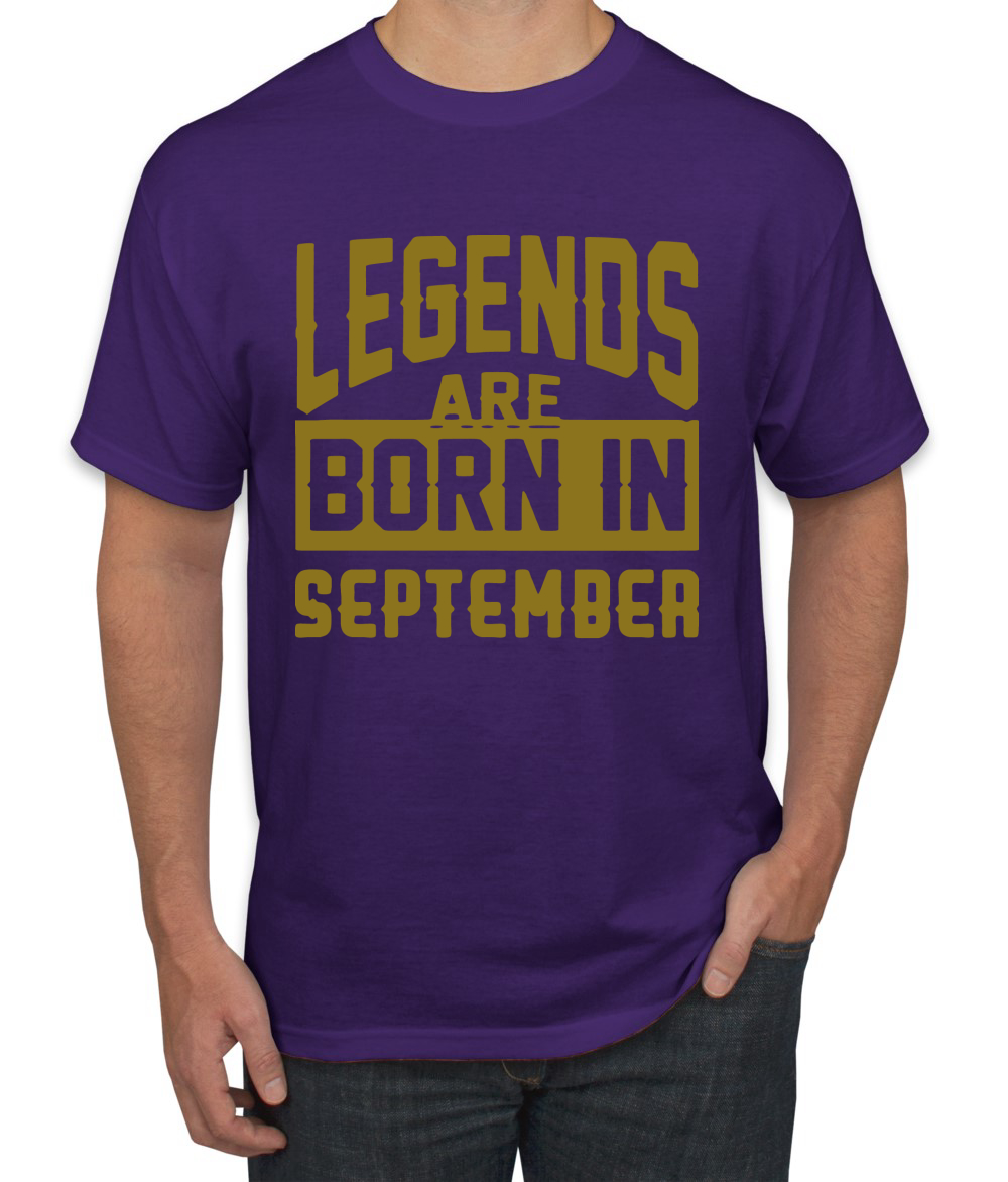 Legends Are Born In September Hombres Camiseta Cumpleaños Gráfico Aniversario Regalo T - Imagen 31 de 38