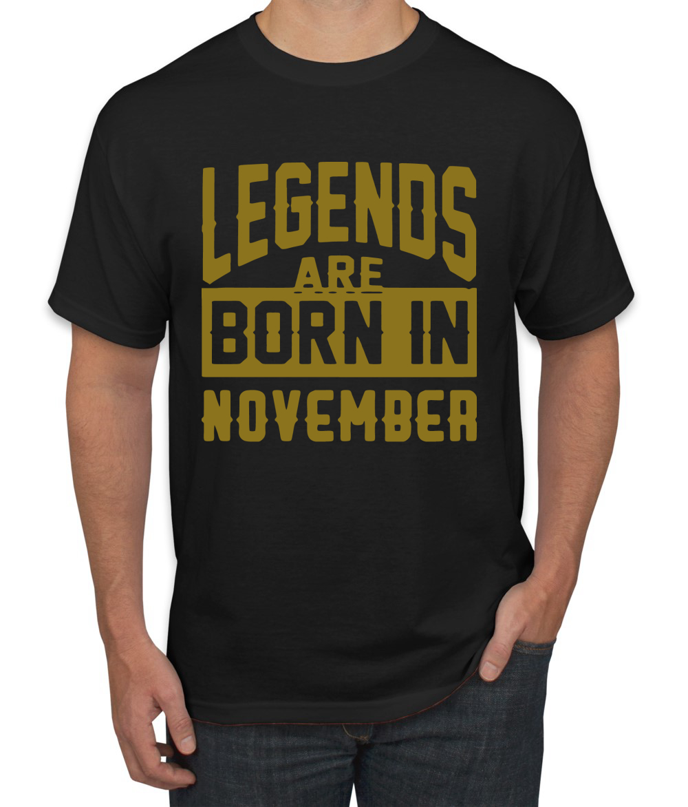 Legends Are Born In Noviembre Hombres Camiseta Cumpleaños Gráfico Aniversario Regalo T - Imagen 3 de 38