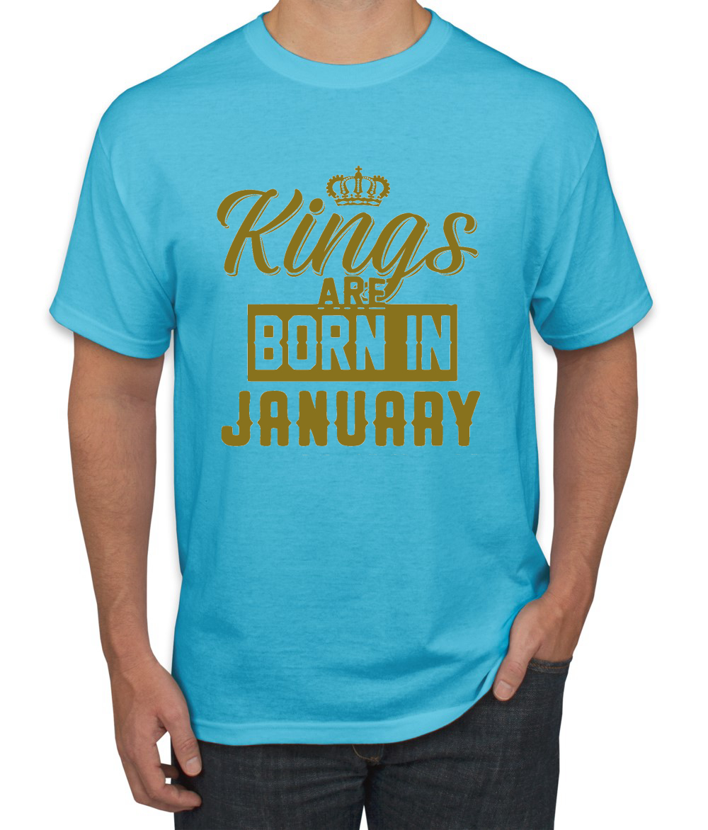 Kings Are Born In January Hombres Camiseta Cumpleaños Gráfico Aniversario Regalo T - Imagen 19 de 38