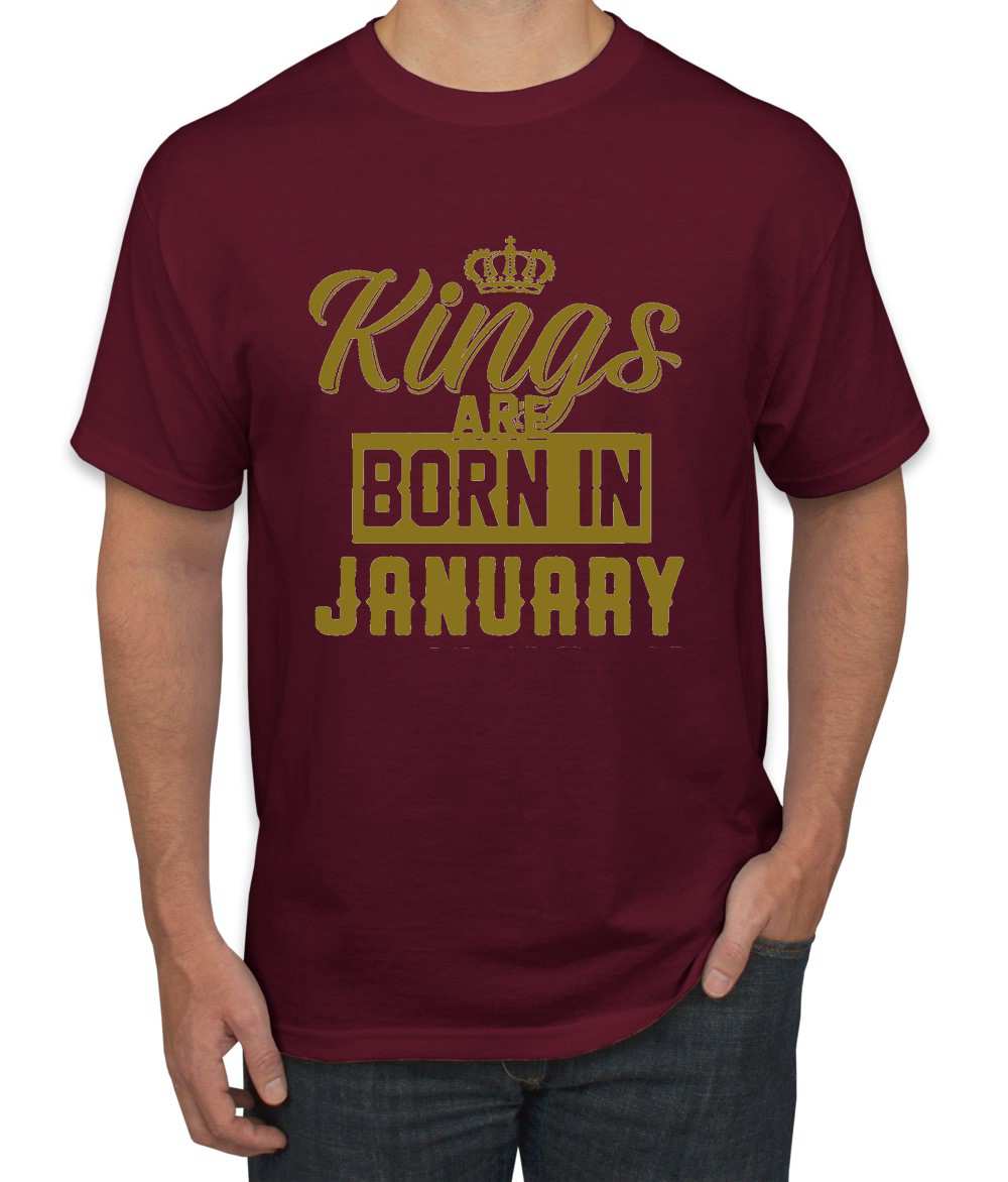 Kings Are Born In January Hombres Camiseta Cumpleaños Gráfico Aniversario Regalo T - Imagen 21 de 38