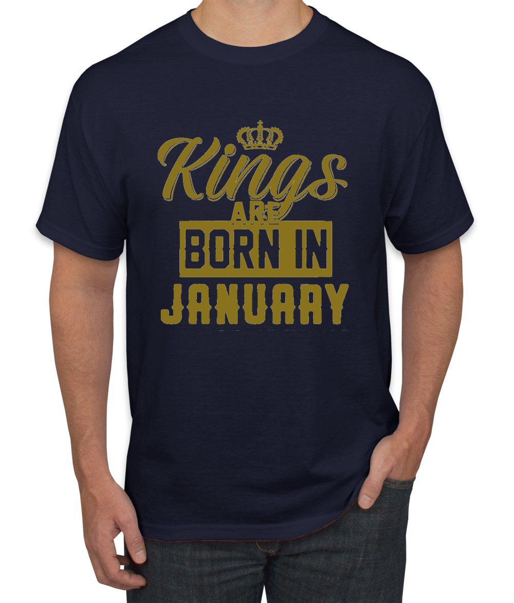 Kings Are Born In January Hombres Camiseta Cumpleaños Gráfico Aniversario Regalo T - Imagen 27 de 38
