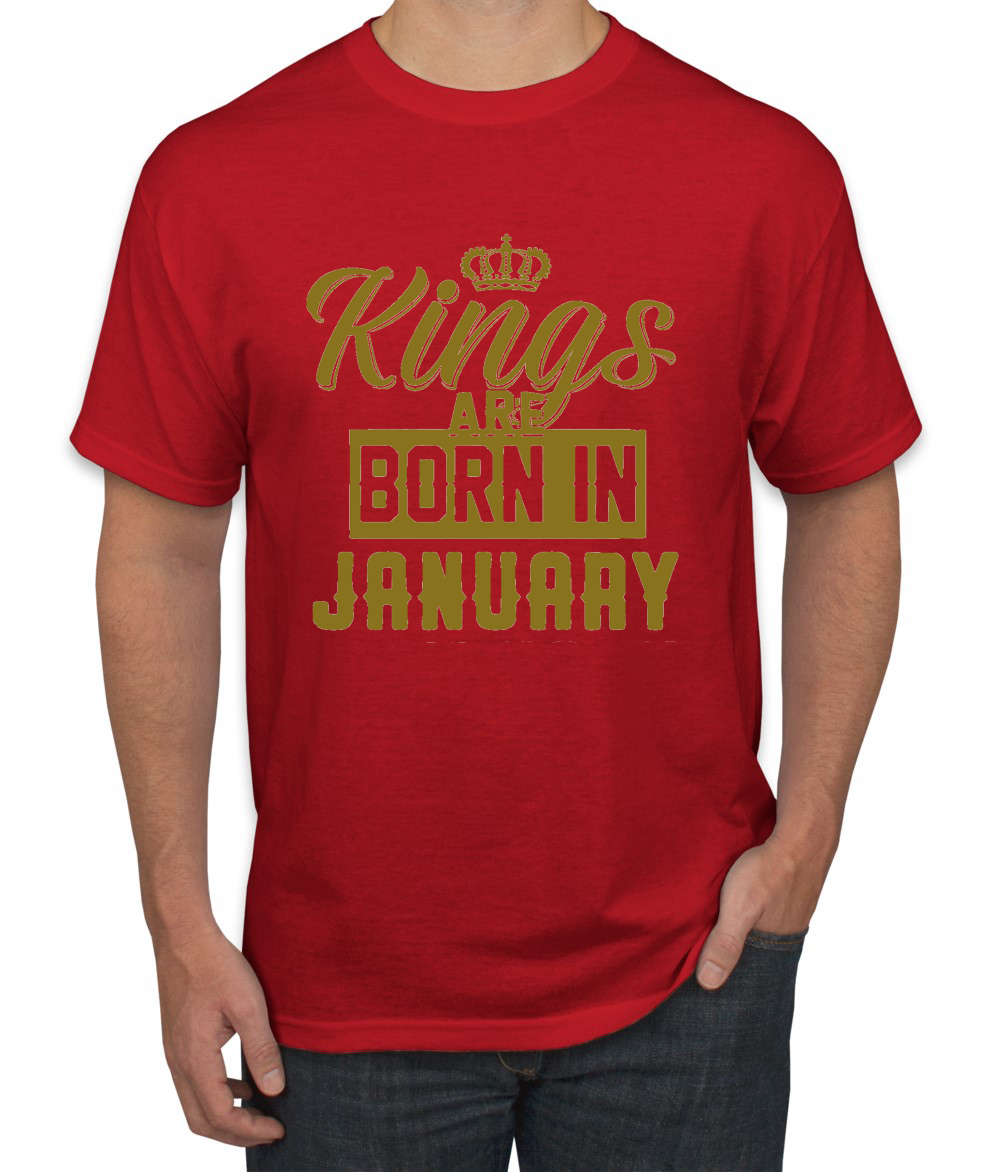 Kings Are Born In January Hombres Camiseta Cumpleaños Gráfico Aniversario Regalo T - Imagen 33 de 38