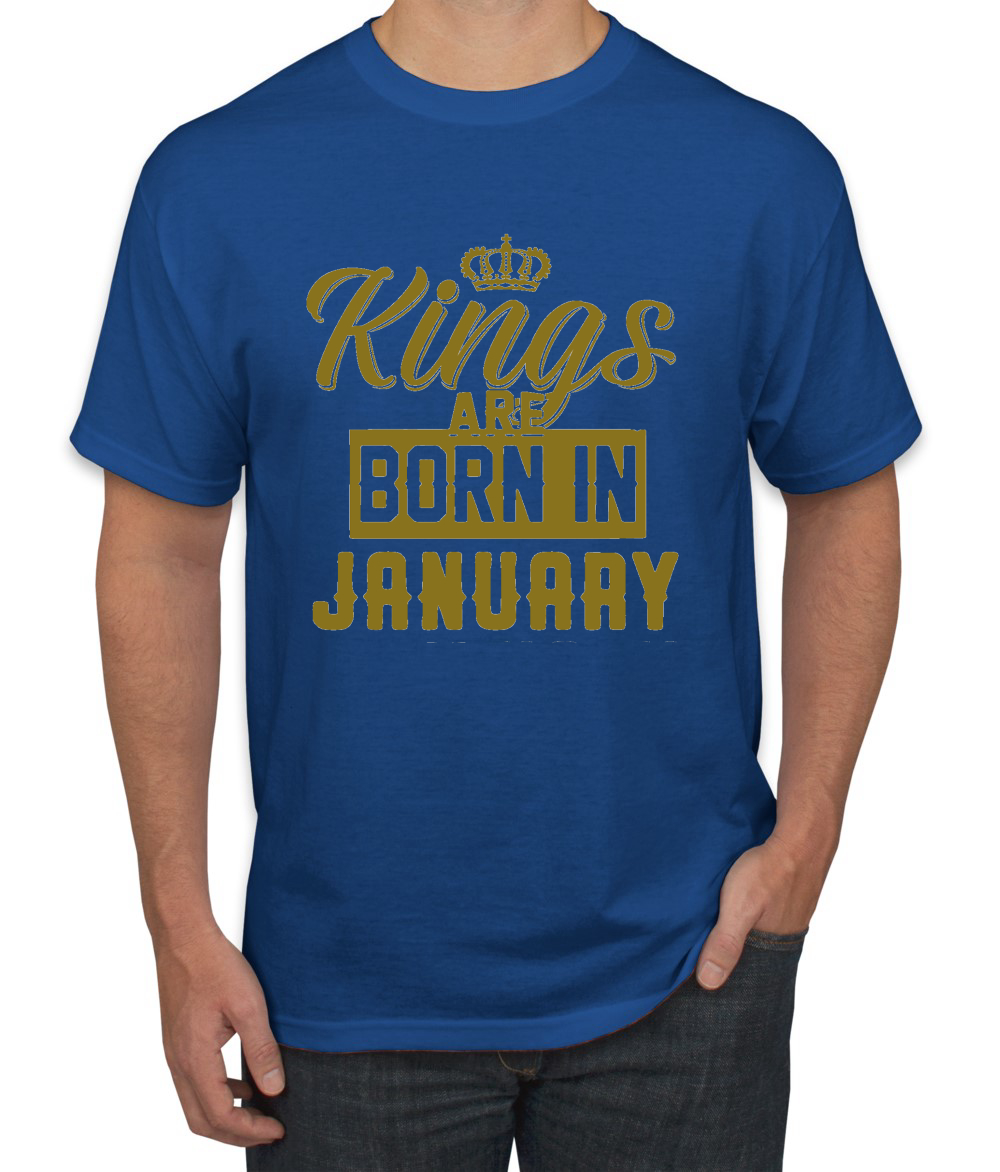 Kings Are Born In January Hombres Camiseta Cumpleaños Gráfico Aniversario Regalo T - Imagen 35 de 38