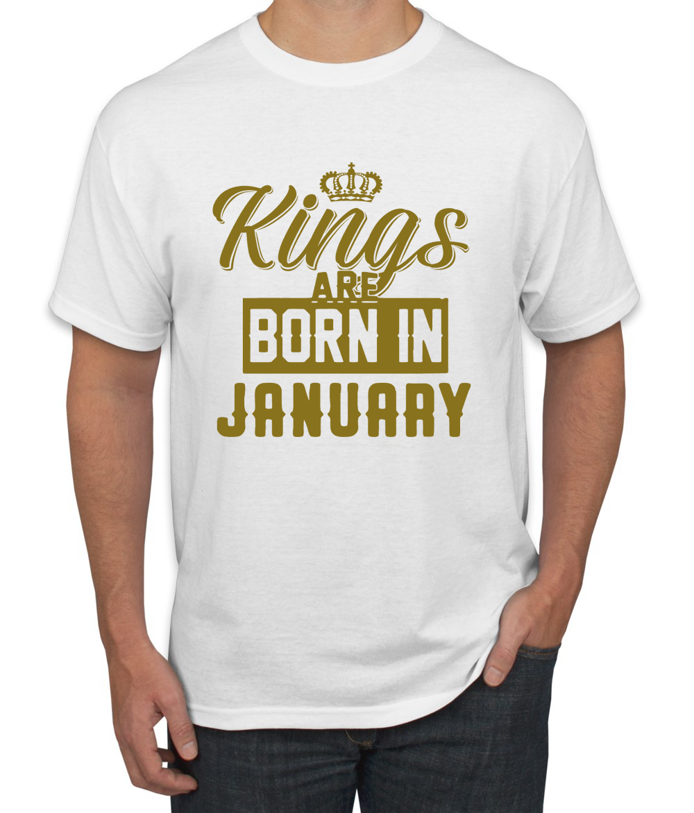 Kings Are Born In January Hombres Camiseta Cumpleaños Gráfico Aniversario Regalo T - Imagen 37 de 38