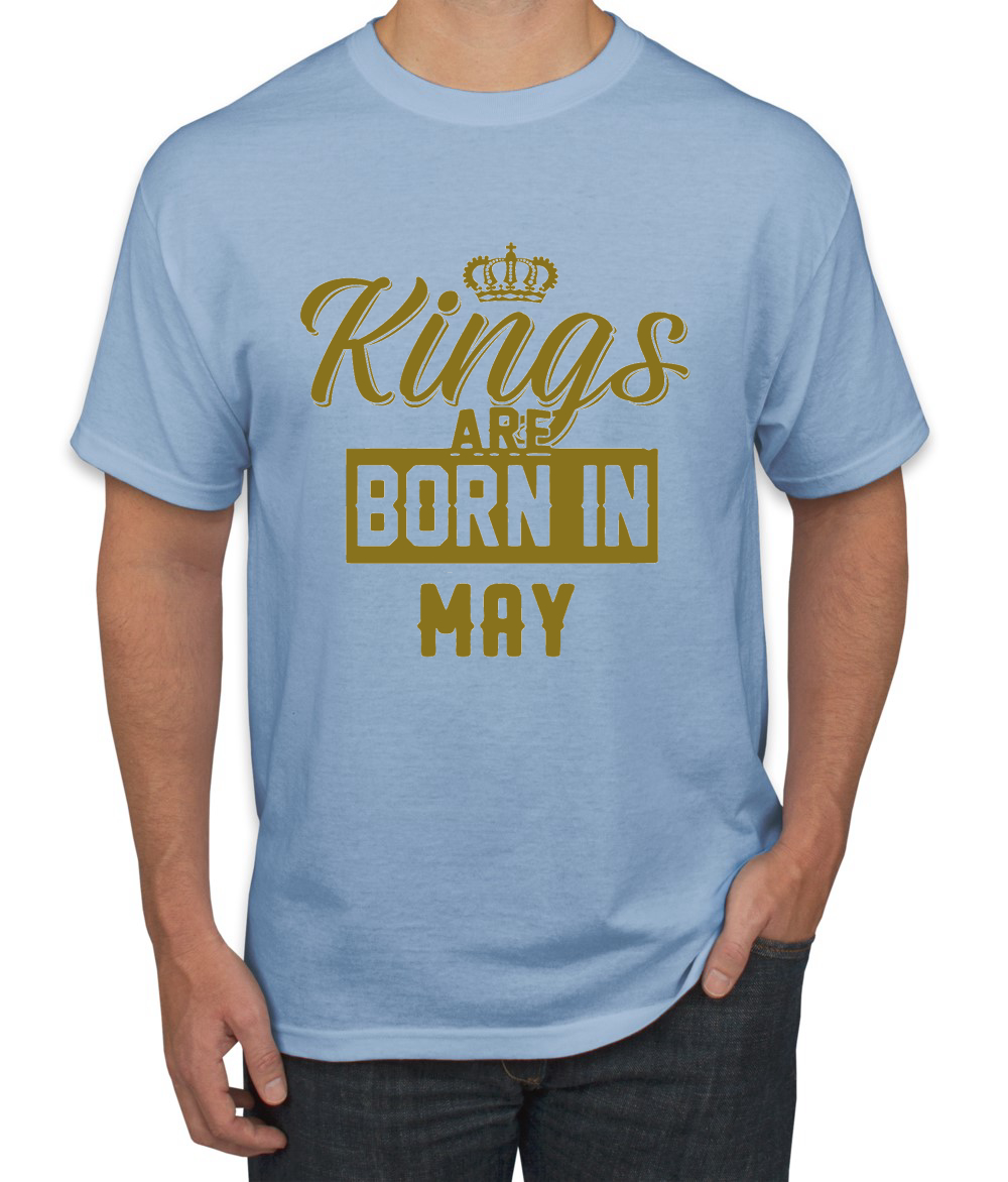 Kings Are Born In May Men Birthday T Shirt Graphic Anniversary Gift T - Picture 15 of 38