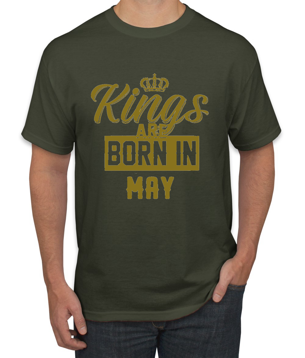 Kings Are Born In May Men Birthday T Shirt Graphic Anniversary Gift T - Picture 23 of 38
