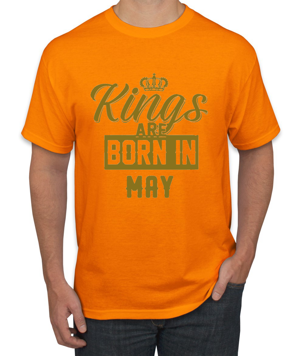 Kings Are Born In May Men Birthday T Shirt Graphic Anniversary Gift T - Picture 29 of 38