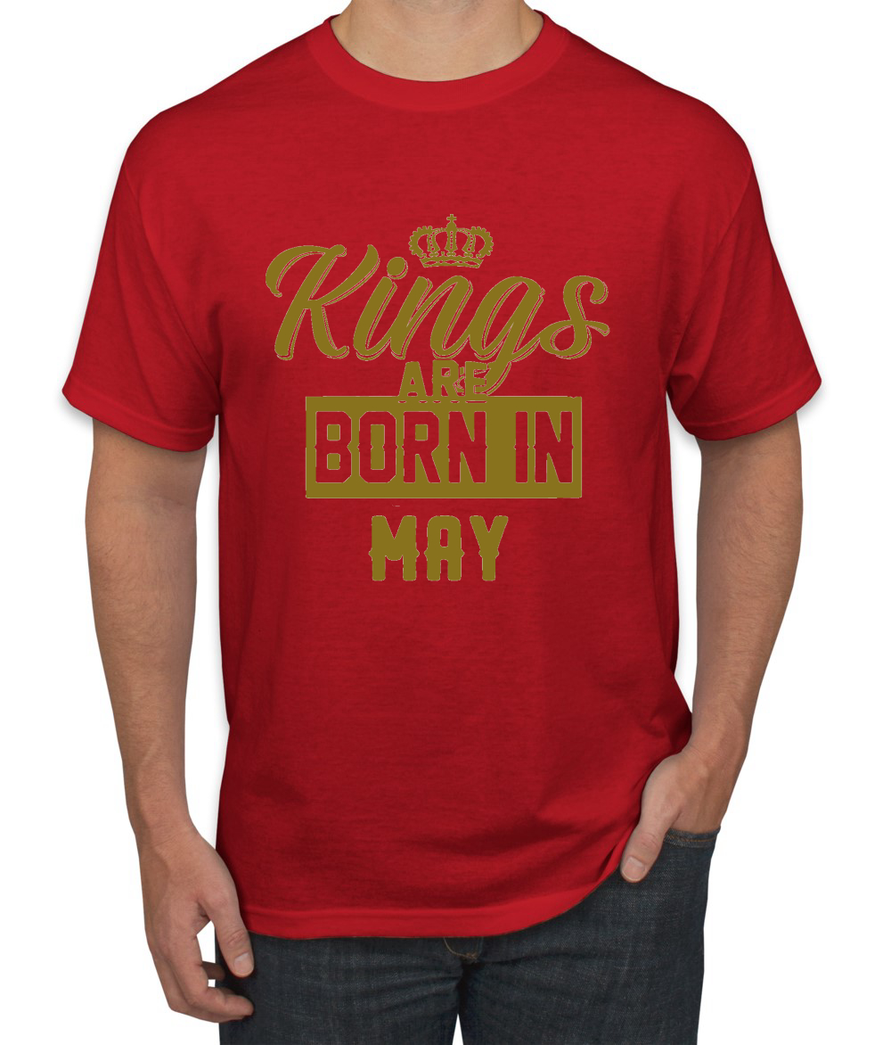 Kings Are Born In May Men Birthday T Shirt Graphic Anniversary Gift T - Picture 33 of 38