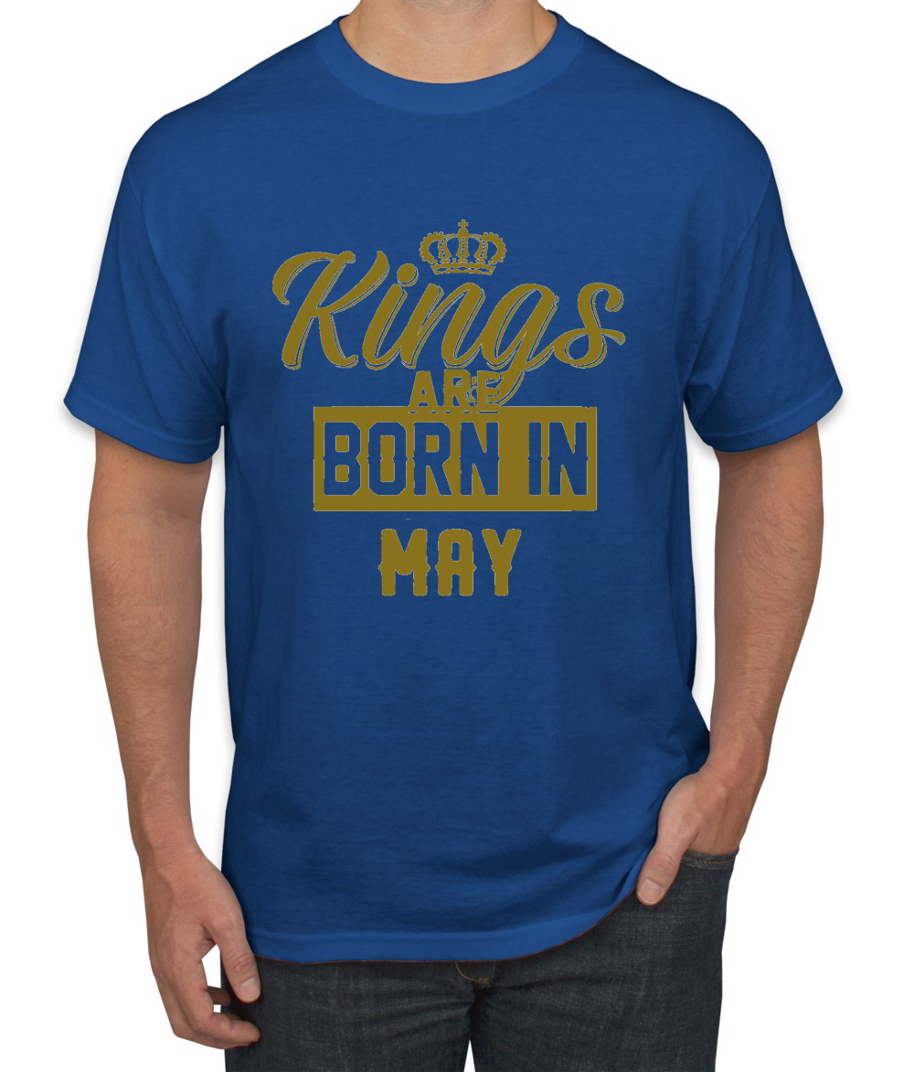 Kings Are Born In May Men Birthday T Shirt Graphic Anniversary Gift T - Picture 35 of 38