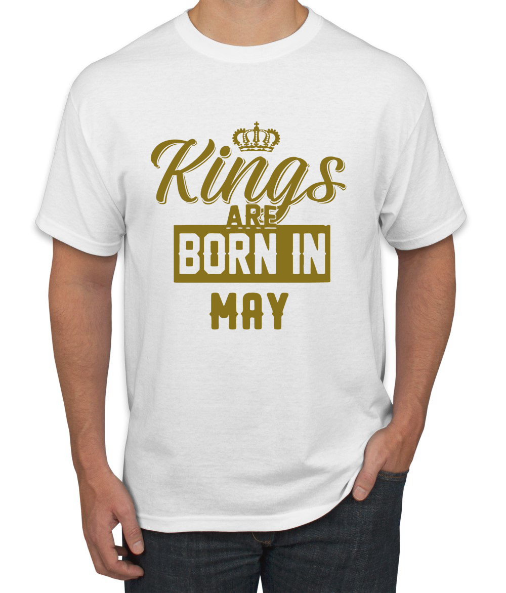 Kings Are Born In May Men Birthday T Shirt Graphic Anniversary Gift T - Picture 37 of 38