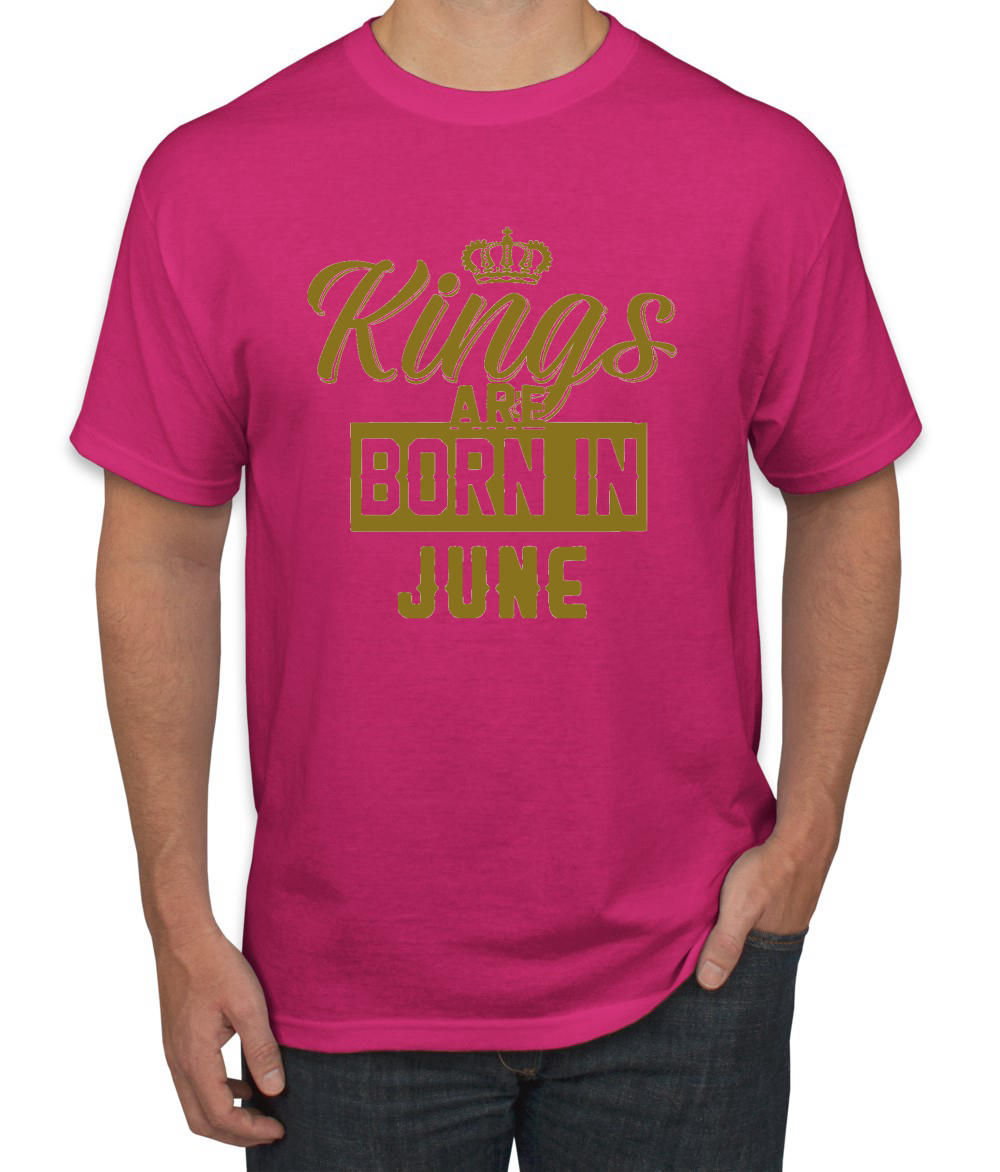 Kings Are Born In June Hombres Camiseta Cumpleaños Gráfico Aniversario Regalo T - Imagen 7 de 38