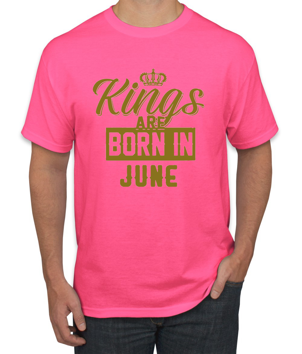 Kings Are Born In June Hombres Camiseta Cumpleaños Gráfico Aniversario Regalo T - Imagen 25 de 38