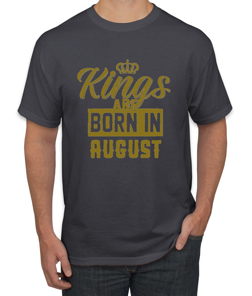 Kings Are Born In August Hombres Camiseta Cumpleaños Gráfico Aniversario Regalo T - Imagen 5 de 38