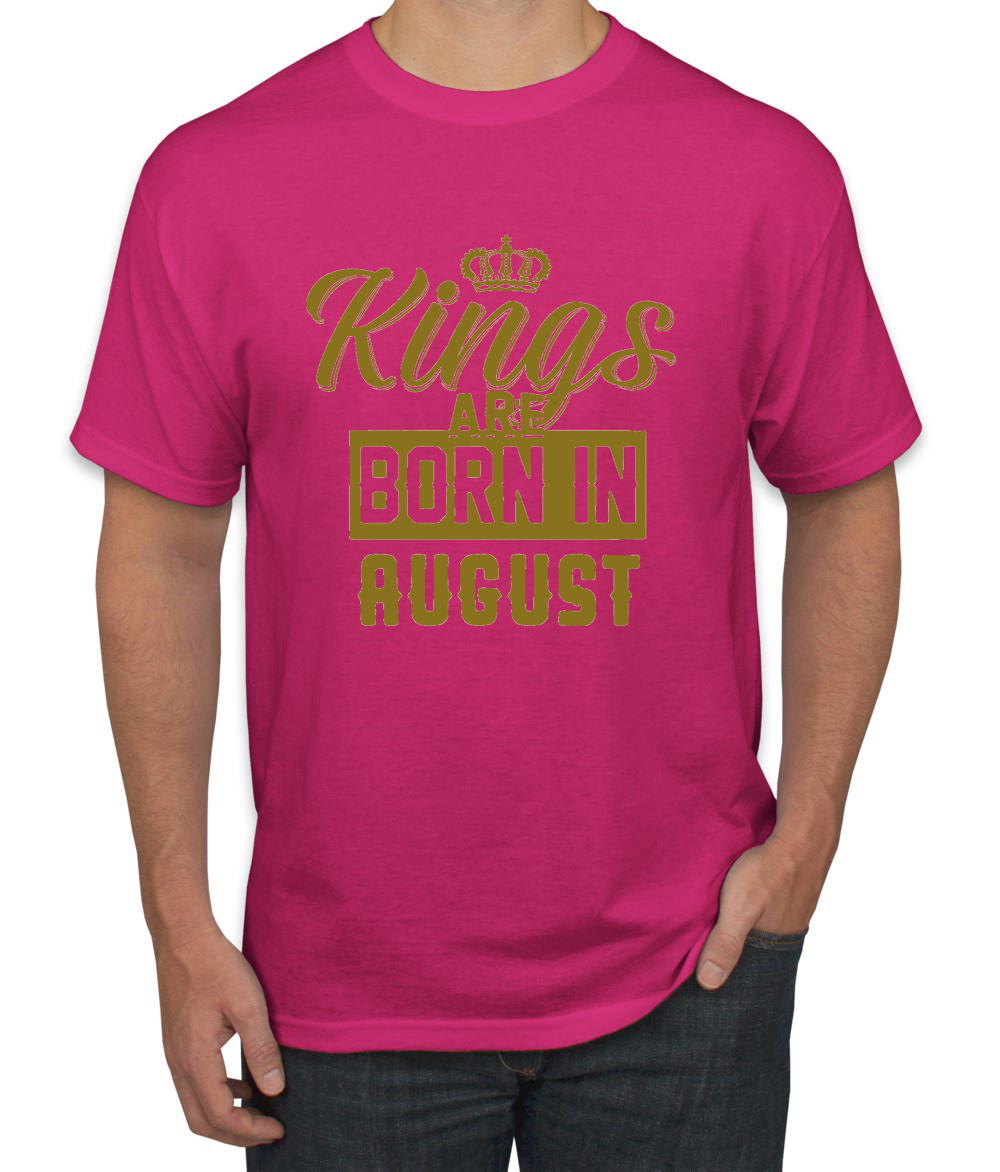 Kings Are Born In August Hombres Camiseta Cumpleaños Gráfico Aniversario Regalo T - Imagen 7 de 38