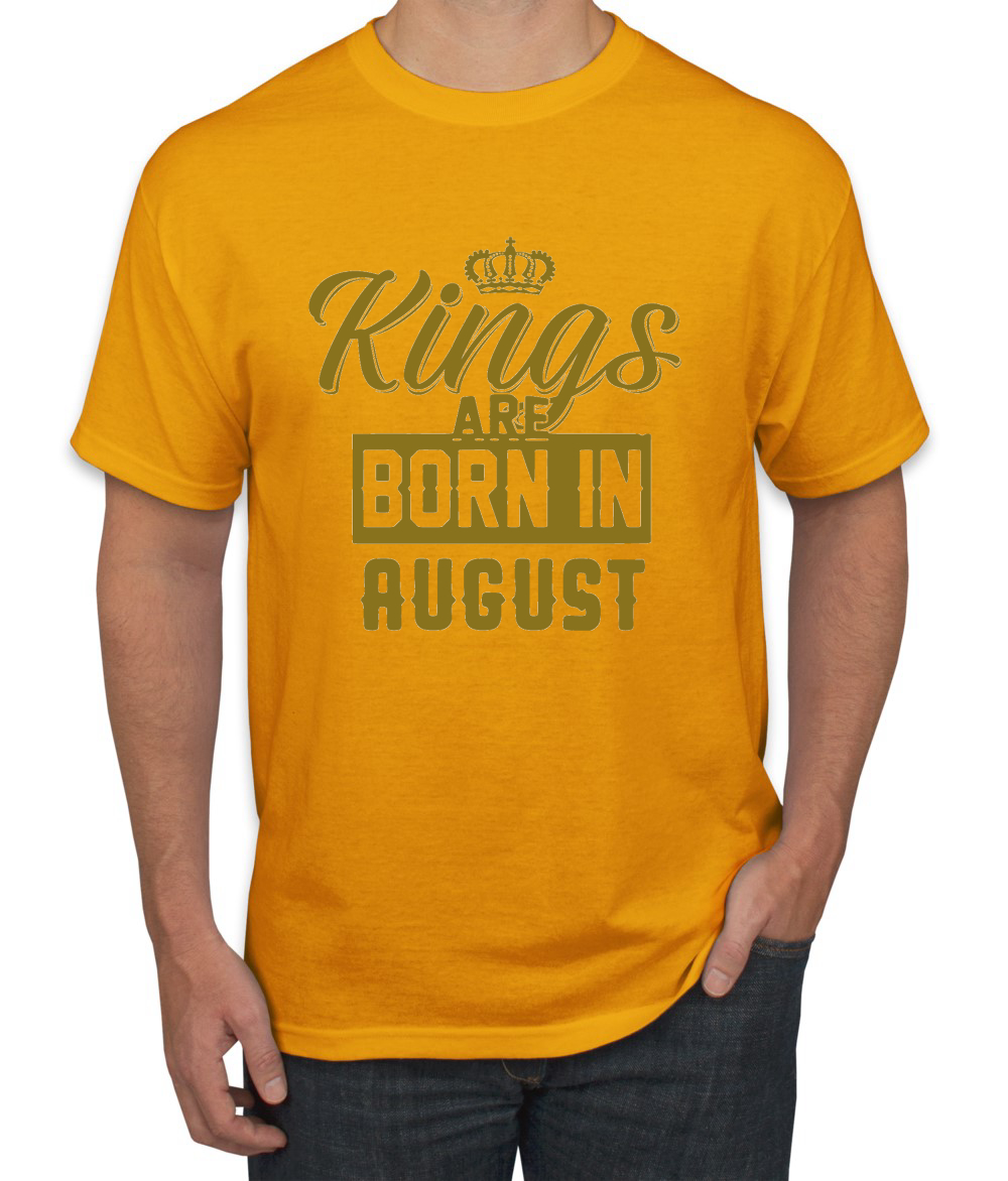 Kings Are Born In August Hombres Camiseta Cumpleaños Gráfico Aniversario Regalo T - Imagen 9 de 38