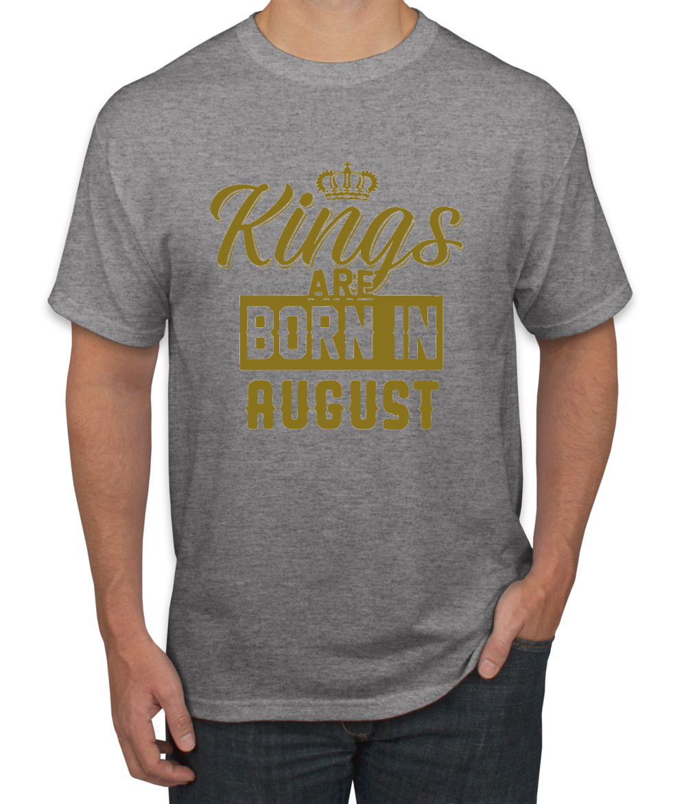 Kings Are Born In August Hombres Camiseta Cumpleaños Gráfico Aniversario Regalo T - Imagen 11 de 38