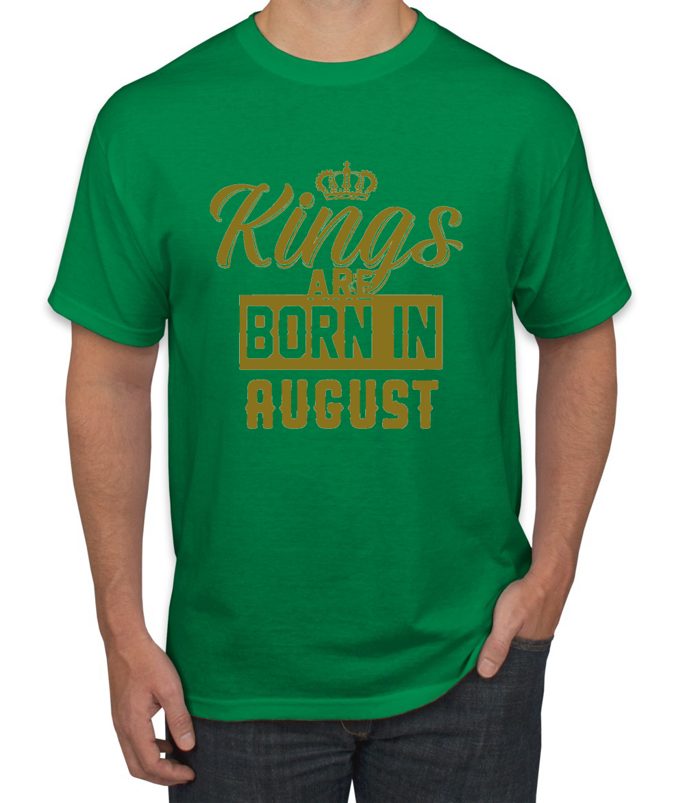 Kings Are Born In August Hombres Camiseta Cumpleaños Gráfico Aniversario Regalo T - Imagen 13 de 38