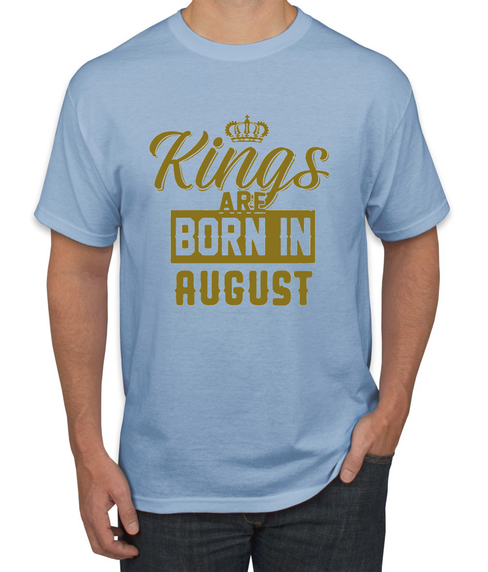 Kings Are Born In August Hombres Camiseta Cumpleaños Gráfico Aniversario Regalo T - Imagen 15 de 38