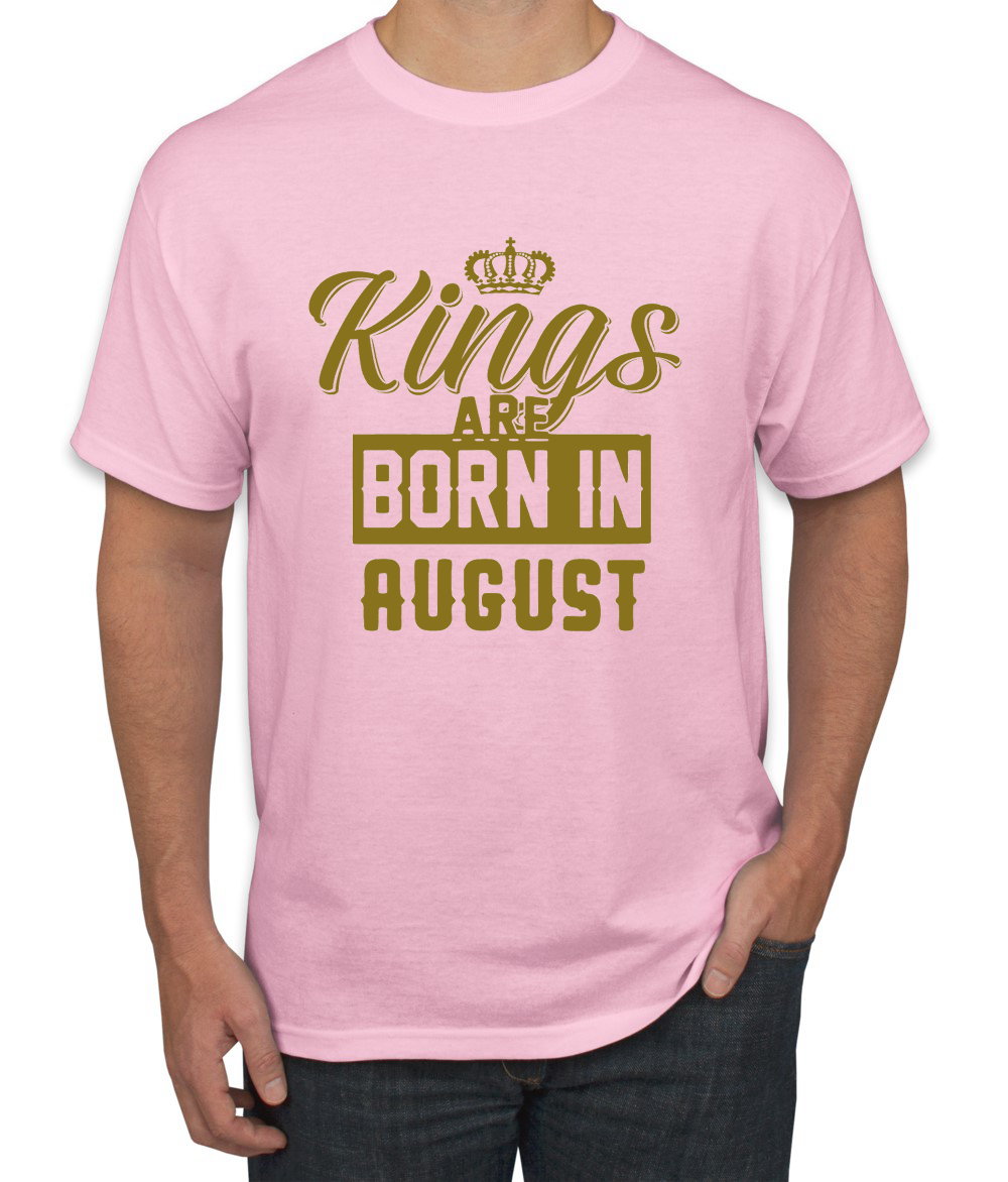 Kings Are Born In August Hombres Camiseta Cumpleaños Gráfico Aniversario Regalo T - Imagen 17 de 38