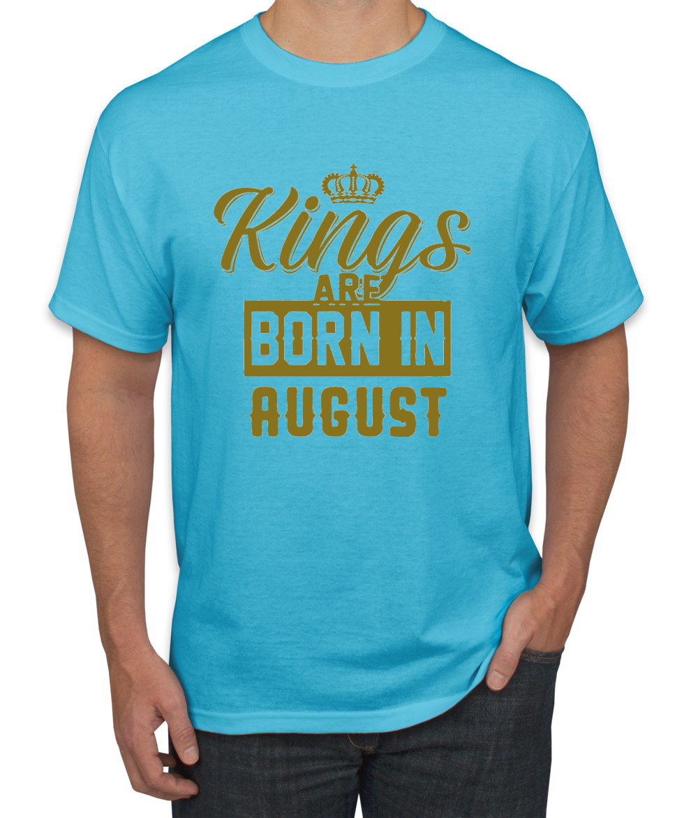 Kings Are Born In August Hombres Camiseta Cumpleaños Gráfico Aniversario Regalo T - Imagen 19 de 38