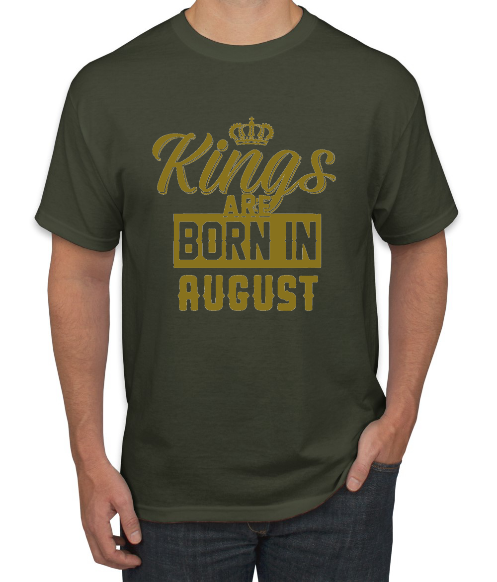 Kings Are Born In August Hombres Camiseta Cumpleaños Gráfico Aniversario Regalo T - Imagen 23 de 38