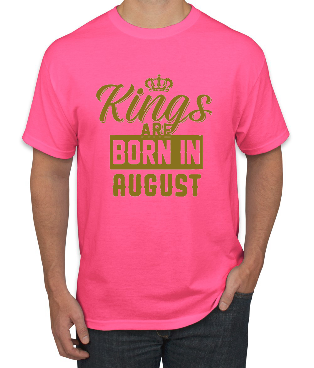 Kings Are Born In August Hombres Camiseta Cumpleaños Gráfico Aniversario Regalo T - Imagen 25 de 38