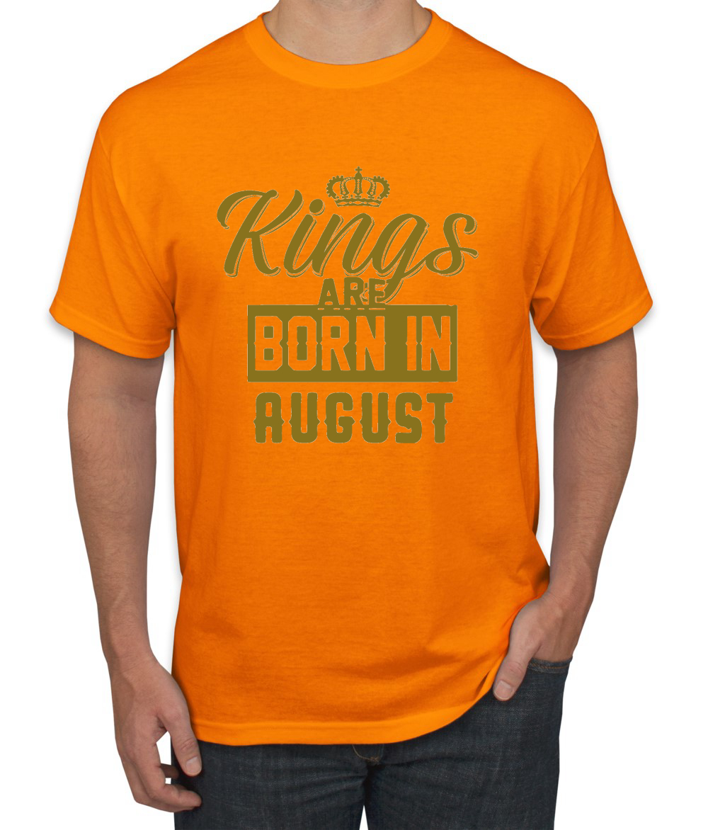 Kings Are Born In August Hombres Camiseta Cumpleaños Gráfico Aniversario Regalo T - Imagen 29 de 38