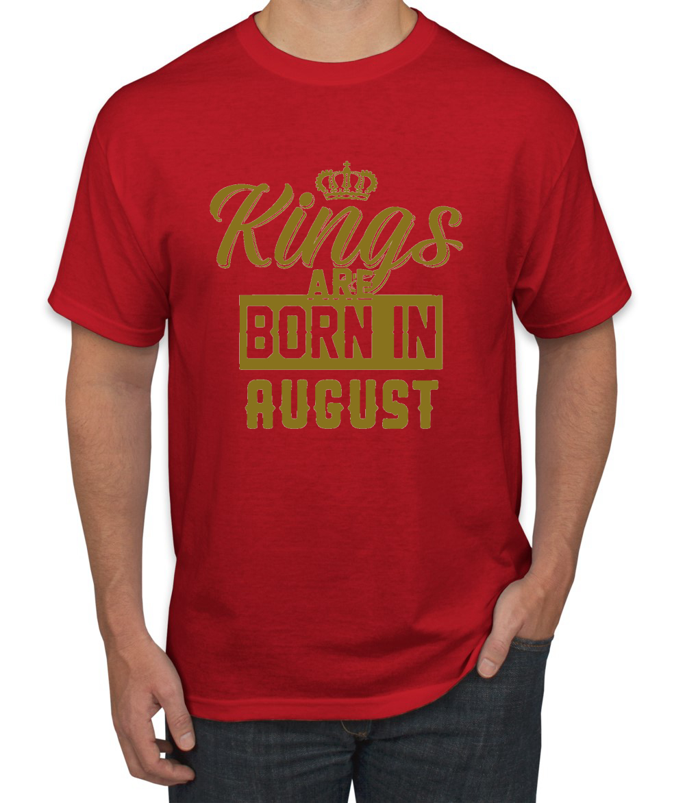 Kings Are Born In August Hombres Camiseta Cumpleaños Gráfico Aniversario Regalo T - Imagen 33 de 38