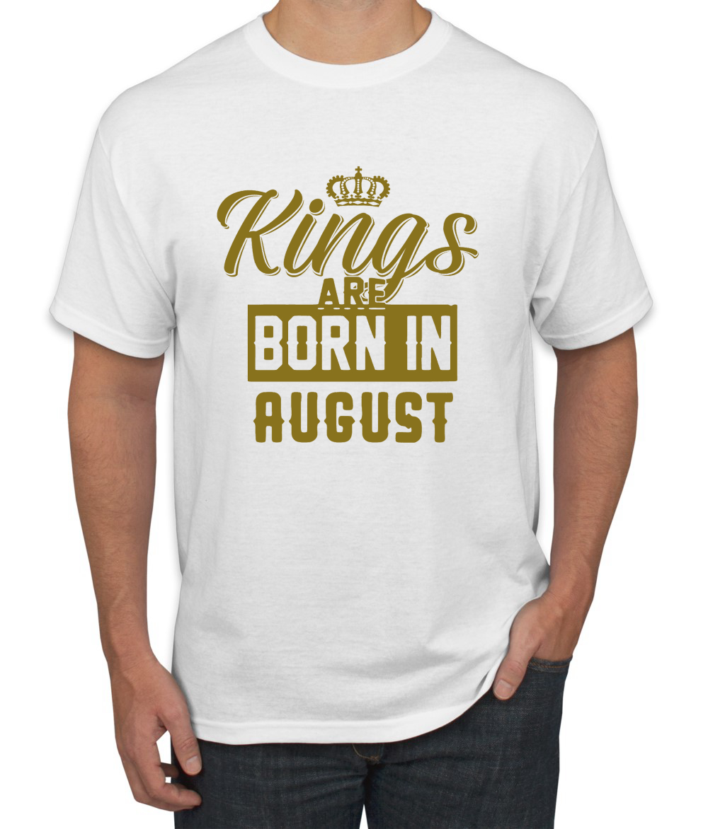 Kings Are Born In August Hombres Camiseta Cumpleaños Gráfico Aniversario Regalo T - Imagen 37 de 38