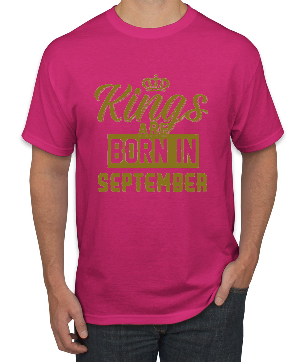 Kings Are Born In September Hombres Camiseta Cumpleaños Gráfico Aniversario Regalo T - Imagen 7 de 38