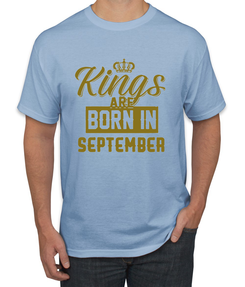 Kings Are Born In September Hombres Camiseta Cumpleaños Gráfico Aniversario Regalo T - Imagen 15 de 38