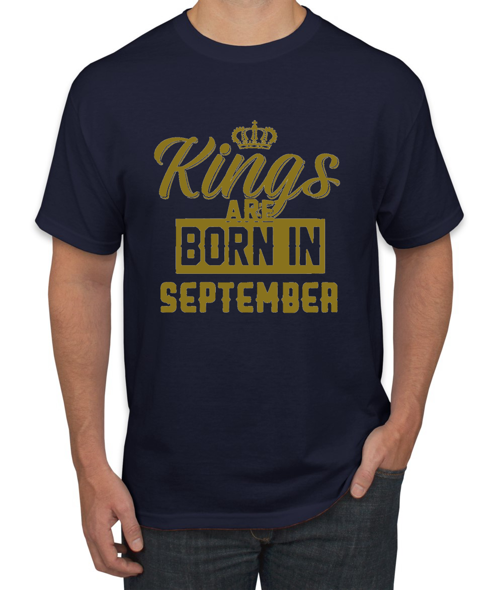 Kings Are Born In September Hombres Camiseta Cumpleaños Gráfico Aniversario Regalo T - Imagen 27 de 38