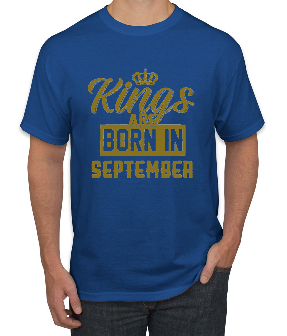 Kings Are Born In September Hombres Camiseta Cumpleaños Gráfico Aniversario Regalo T - Imagen 35 de 38
