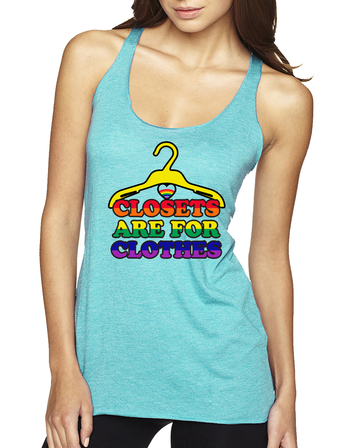 Closests Are For Clothes Womens Lgbt Pride Soft Racerback Lesbian Tank Top Ebay