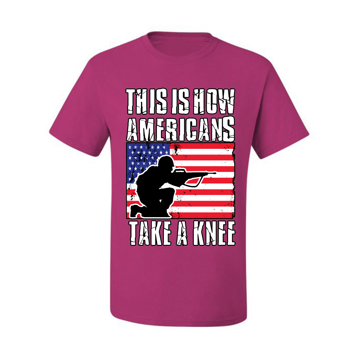 This Is How Americans Take A Knee Men American Pride T Shirt USA T - Picture 8 of 36